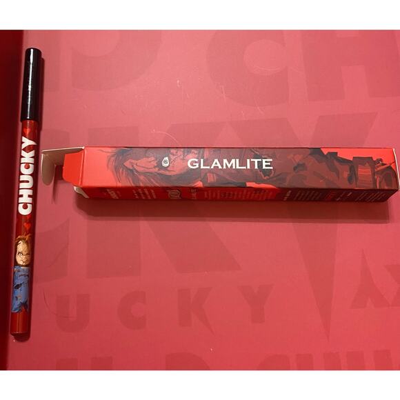 NIB Glamlite Chucky TIFF Childs Play 2 Lip Liners Horror Limited Edition Maroon - Picture 3 of 7